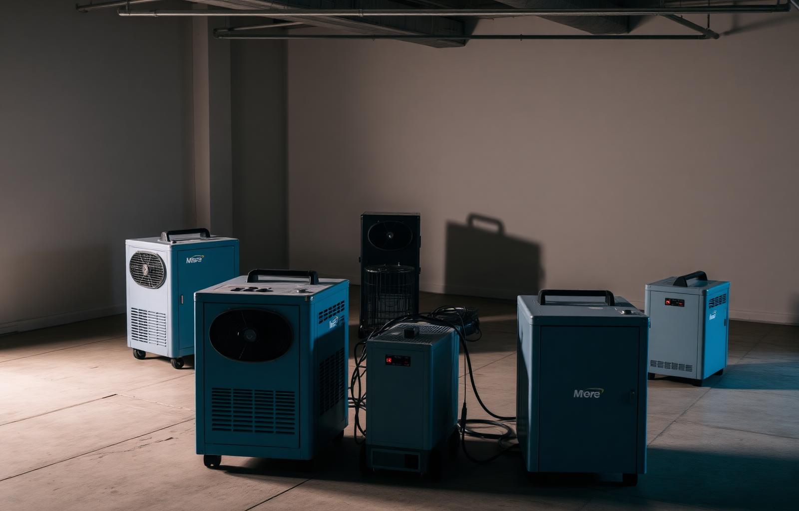 Restoration equipment inside a commercial space