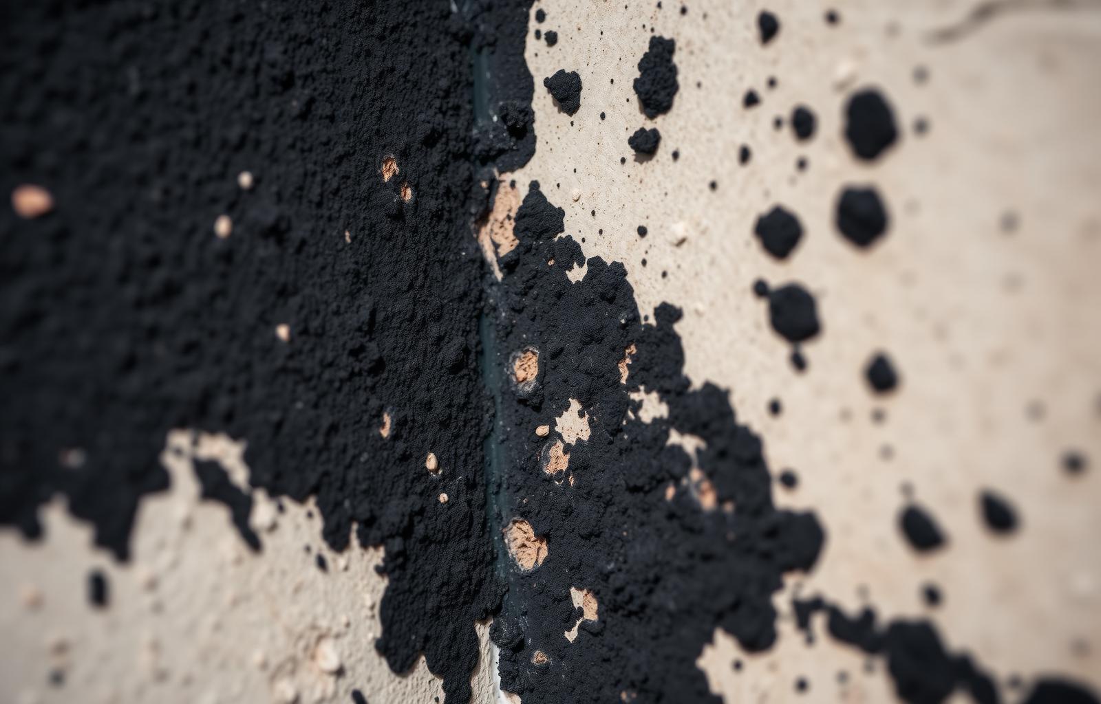 Mould growth on a damaged wall